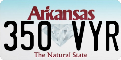 AR license plate 350VYR