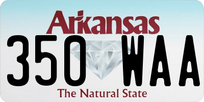 AR license plate 350WAA