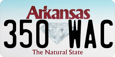 AR license plate 350WAC