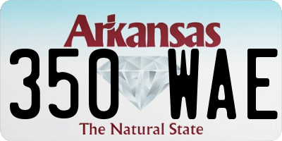 AR license plate 350WAE