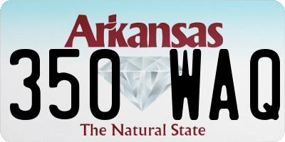 AR license plate 350WAQ