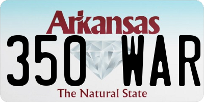 AR license plate 350WAR