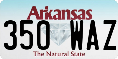 AR license plate 350WAZ