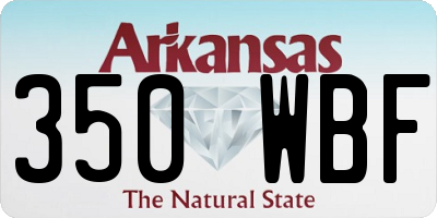 AR license plate 350WBF