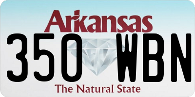 AR license plate 350WBN