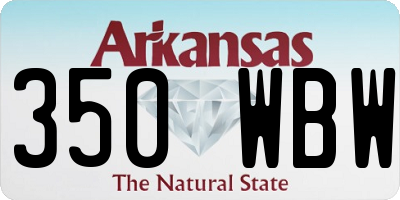 AR license plate 350WBW