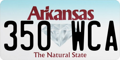 AR license plate 350WCA
