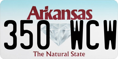 AR license plate 350WCW