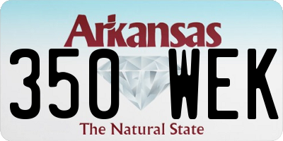 AR license plate 350WEK