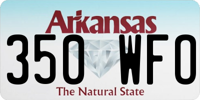 AR license plate 350WFO
