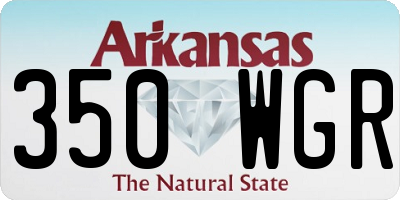 AR license plate 350WGR