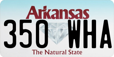 AR license plate 350WHA