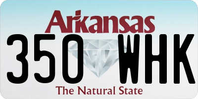 AR license plate 350WHK