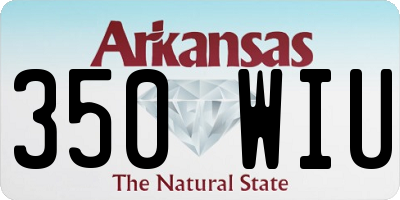 AR license plate 350WIU