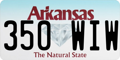 AR license plate 350WIW