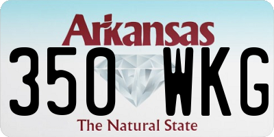 AR license plate 350WKG