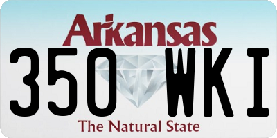 AR license plate 350WKI