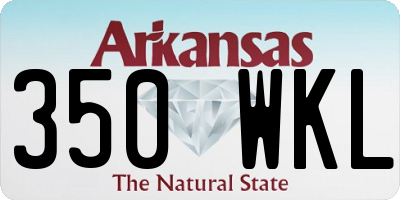 AR license plate 350WKL
