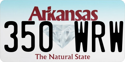 AR license plate 350WRW