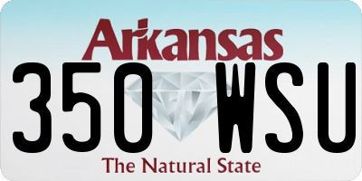 AR license plate 350WSU