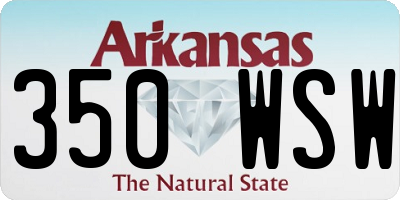 AR license plate 350WSW