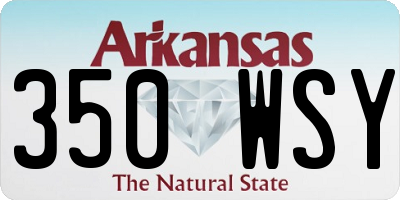 AR license plate 350WSY