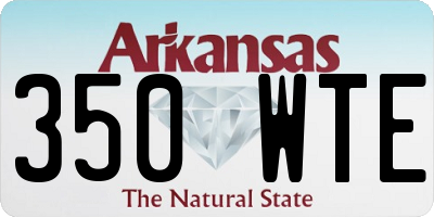 AR license plate 350WTE