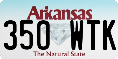 AR license plate 350WTK