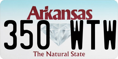 AR license plate 350WTW