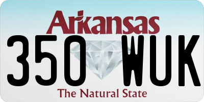 AR license plate 350WUK