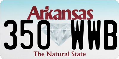 AR license plate 350WWB