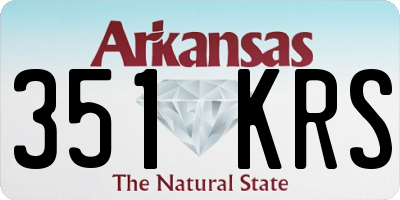 AR license plate 351KRS