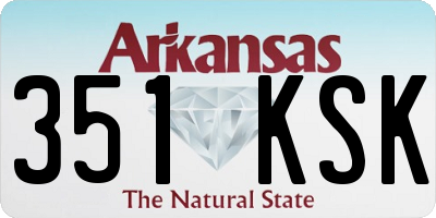 AR license plate 351KSK