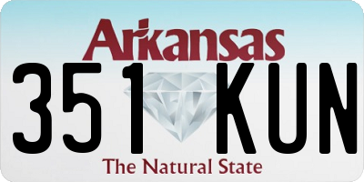 AR license plate 351KUN