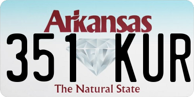 AR license plate 351KUR