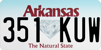 AR license plate 351KUW