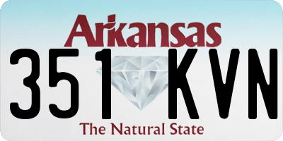 AR license plate 351KVN