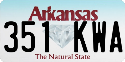 AR license plate 351KWA