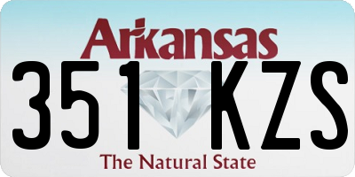 AR license plate 351KZS