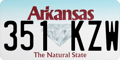 AR license plate 351KZW
