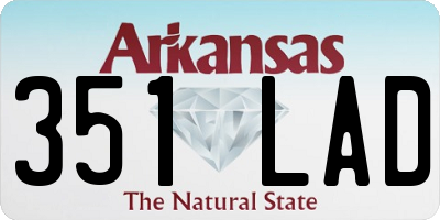 AR license plate 351LAD