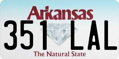 AR license plate 351LAL
