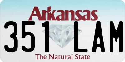 AR license plate 351LAM