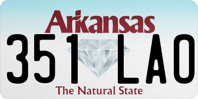 AR license plate 351LAO