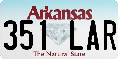 AR license plate 351LAR