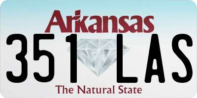AR license plate 351LAS