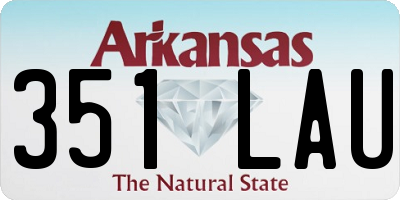 AR license plate 351LAU