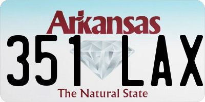 AR license plate 351LAX