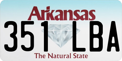 AR license plate 351LBA