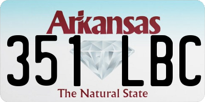 AR license plate 351LBC